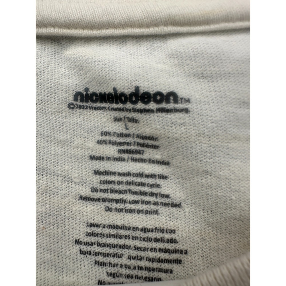 Nickelodeon T Shirt Mens Large White Spongebob Squarepants Graphic Stay Weird - Picture 7 of 9